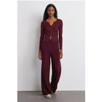 Weite Lurex-Strickhose