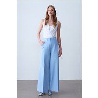 Weite Crepe-Hose mit hoher Taille