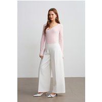 Weite Crepe-Hose mit hohem Bund