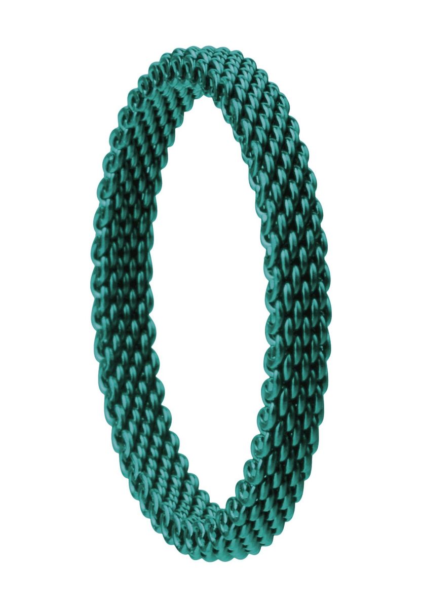 Grüner Edelstahl Mesh Ring