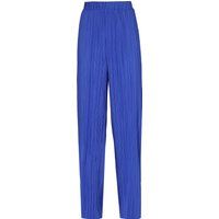 Hochgeschnittene Plisseehose mit weitem Bein