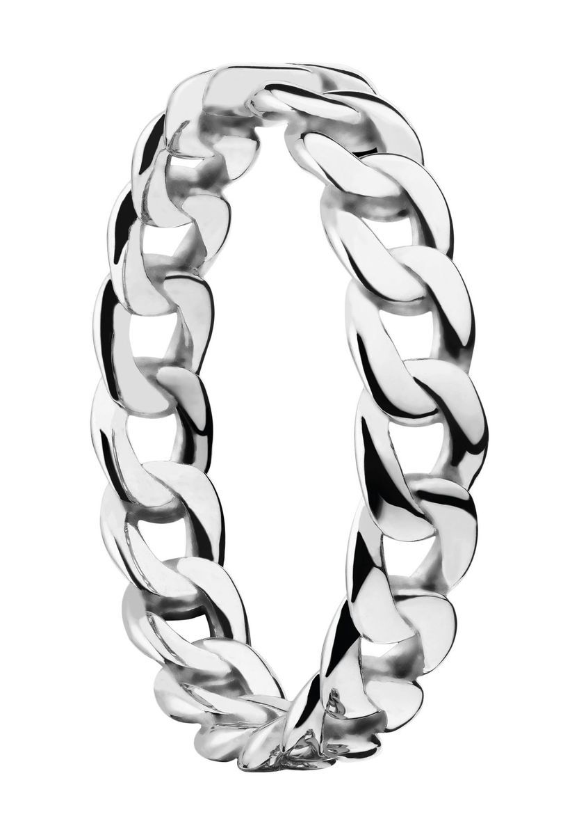 Silberner Kettenglied Ring