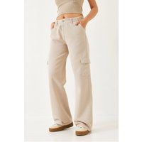 Entspannte Weit geschnittene Denim-Cargos