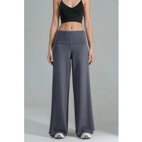 Modal-Touch Palazzo-Hose mit Faltbund