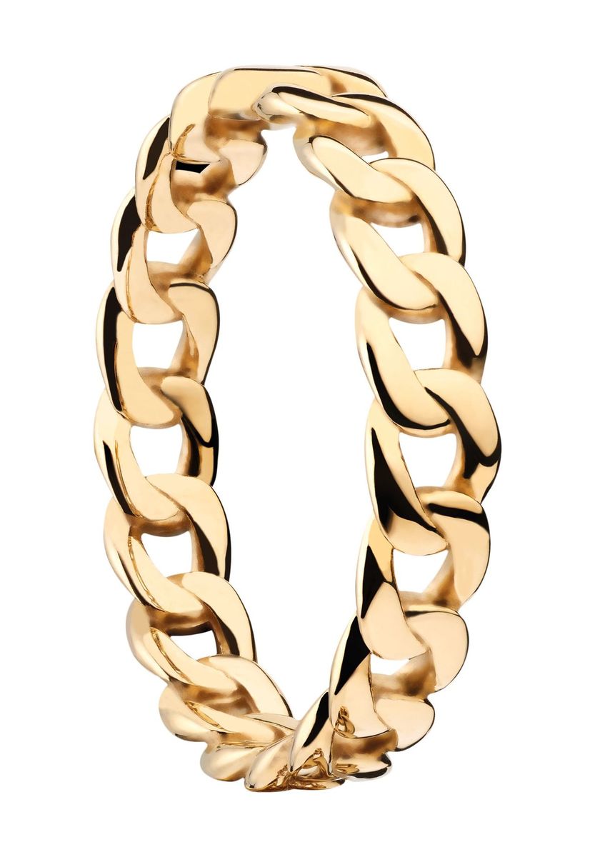 Goldfarbener Edelstahl Kettenring