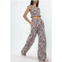 Leichte Paisley-Hose mit weitem Bein