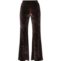 Samt-Schlaghose mit Paisley-Muster