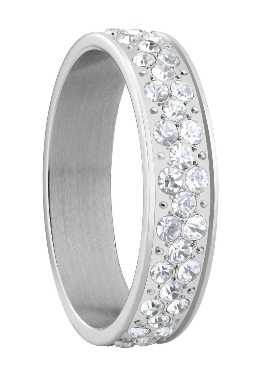 Edelstahlring Weißgold