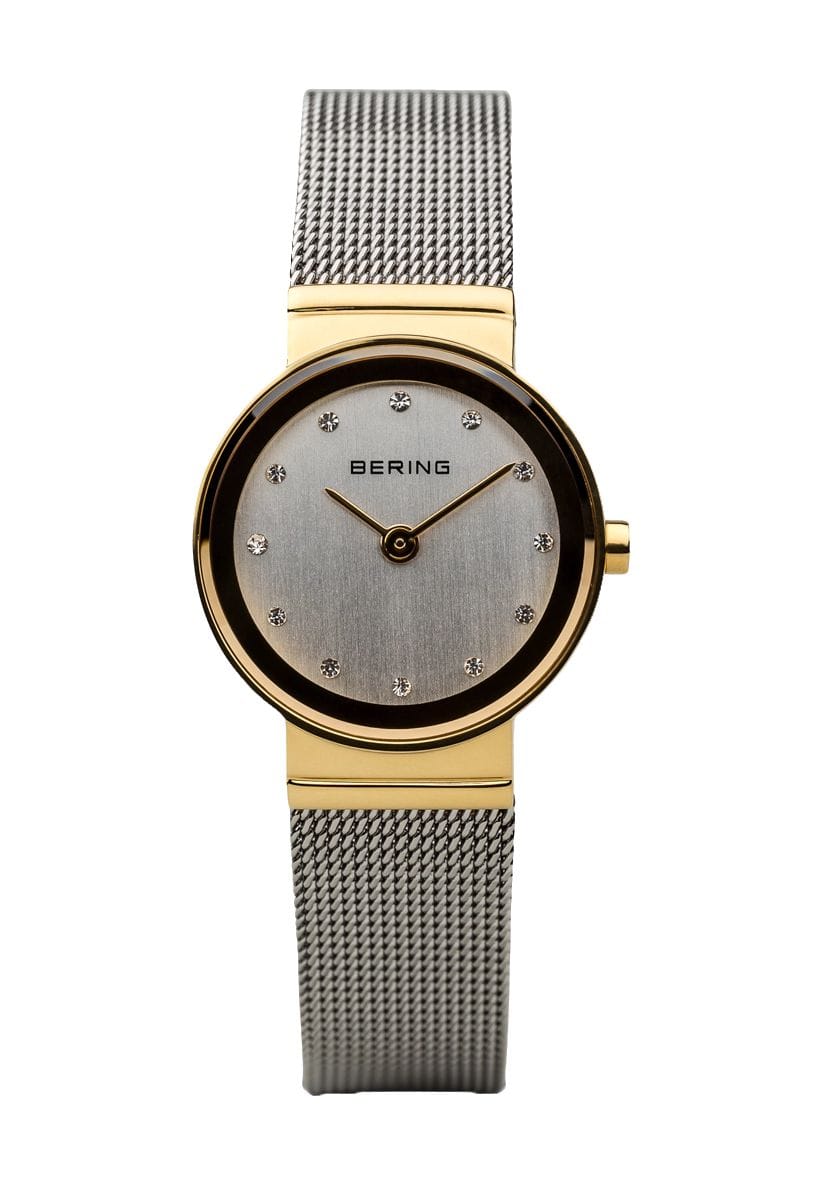 Minimalistische zweifarbige Damenuhr