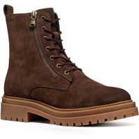 Schnür-Wildlederstiefel mit Profilsohle