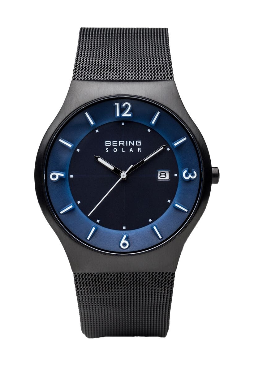 Elegante Solaruhr mit Mesh-Armband