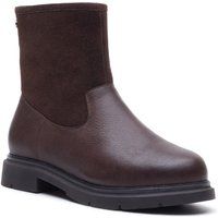 Halbstiefel aus Leder-Wildleder-Mix