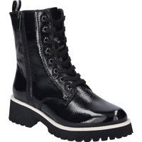 Grobe Schnürstiefel aus Lackleder