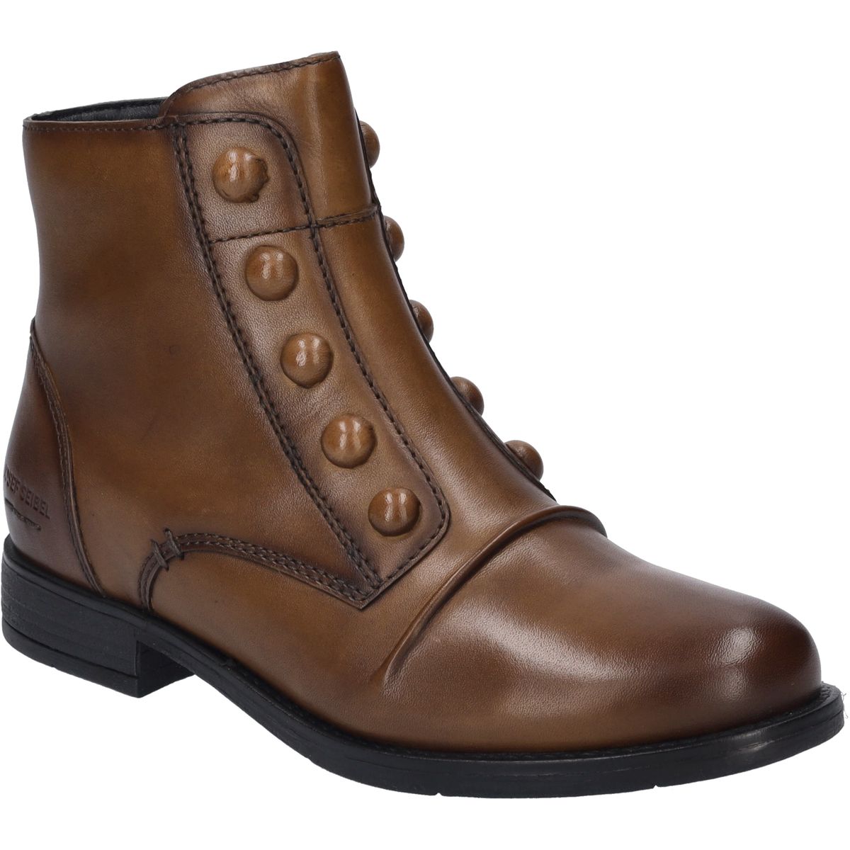 Elegante Lederstiefeletten mit Zierknöpfen