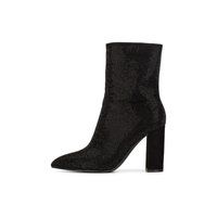Glitzernde Stiefeletten mit Blockabsatz