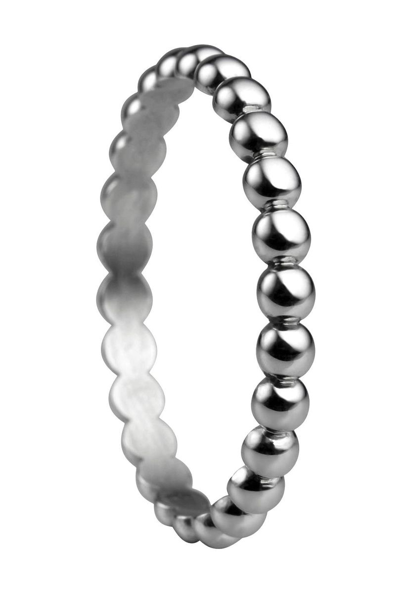 Silberner Kugel Design Edelstahl Ring