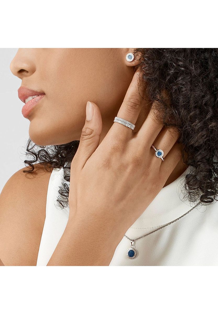 Ring im silberfarbenen Mesh-Design