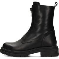 Minimalistische Lederstiefeletten mit Frontreißverschluss
