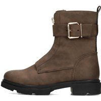 Biker-Boots mit Front-Reißverschluss und Schnalle