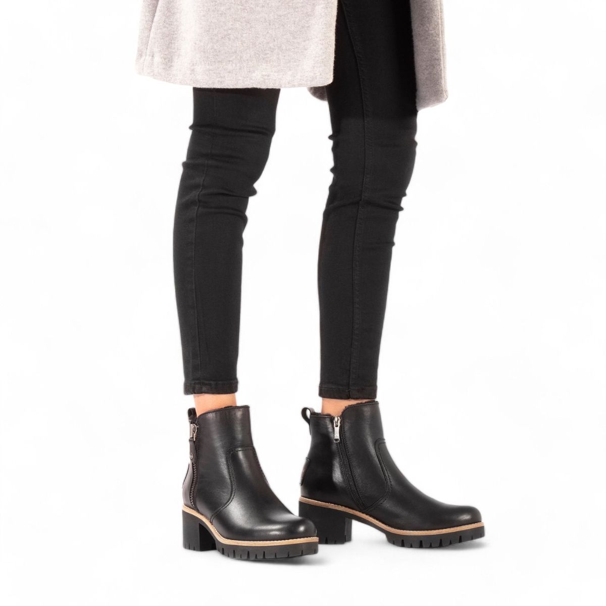 Elegante wasserfeste Leder Stiefeletten
