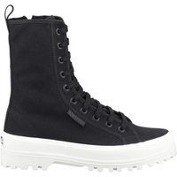 Hohe Canvas-Stiefel mit Profilsohle