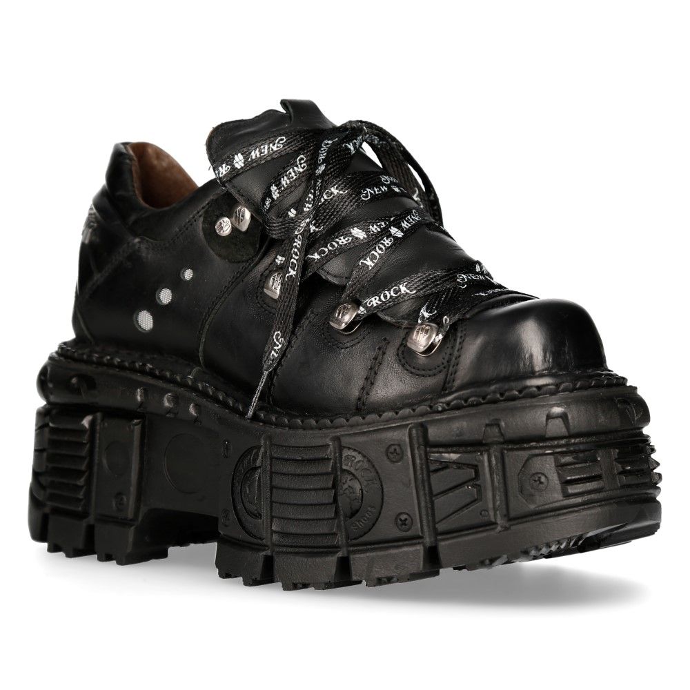 Klobige Plateau Punk Lederschuhe