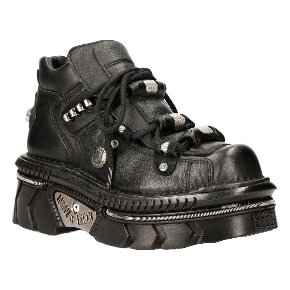 Techno-Gothic Metallic Lederstiefel