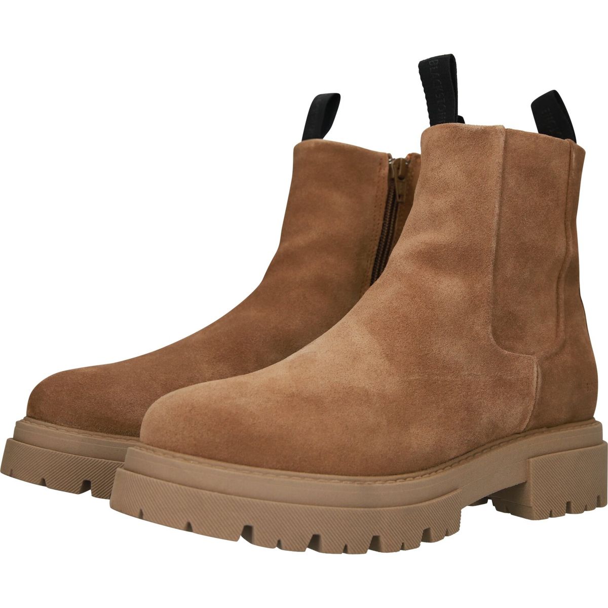 Chelsea-Stiefel aus Wildleder mit Lammfellfutter