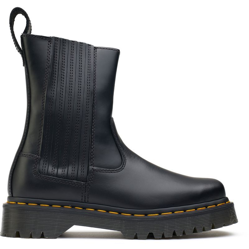 Lederstiefeletten mit Plateausohle