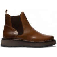 Schlichte Chelsea-Stiefel aus Leder mit Plateausohle