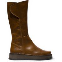 Minimalistische hohe Leder-Wickelstiefel