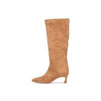Hoher Stiefel aus Wildlederimitat