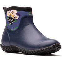 Gummistiefeletten mit Blumenmuster