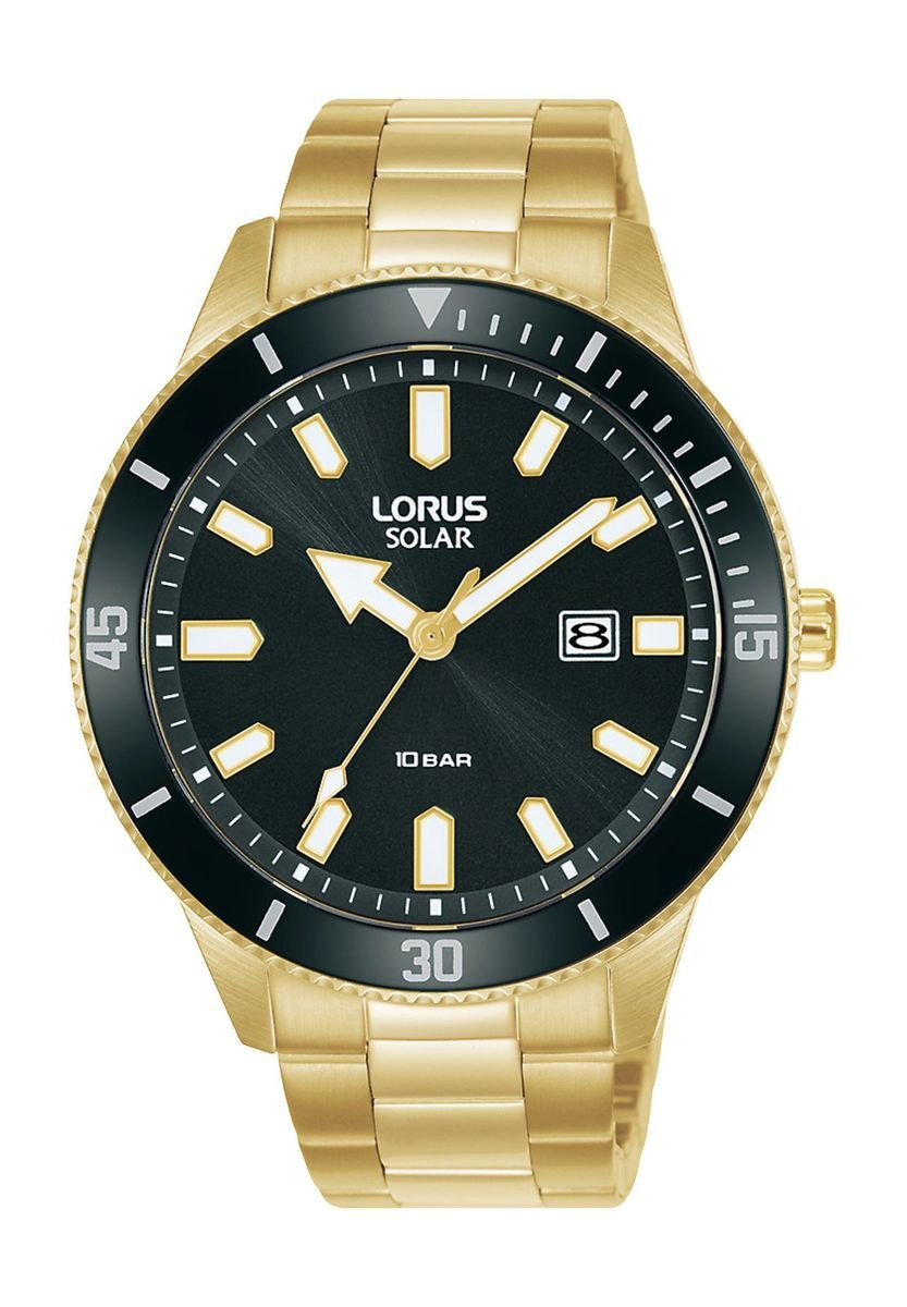 Goldfarbene Edelstahl Herrenuhr