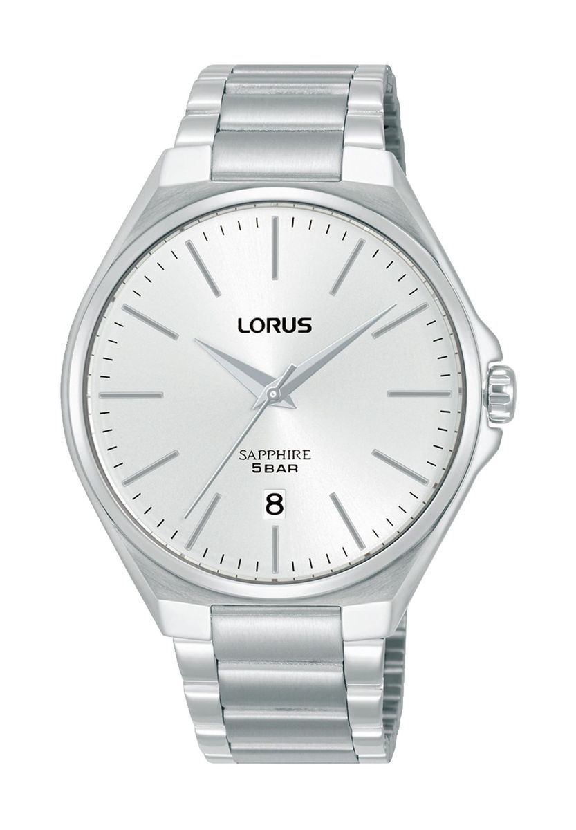 Minimalistische silberne Edelstahl-Uhr