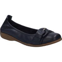 Leder-Ballerinas mit Schnallendetail