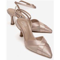 Elegante Satin- und Mesh-Pumps