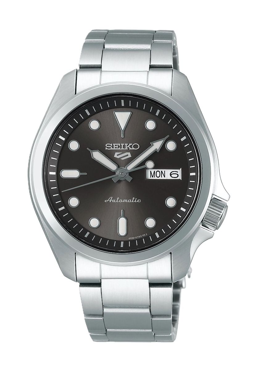 Silberne Automatikuhr aus Edelstahl