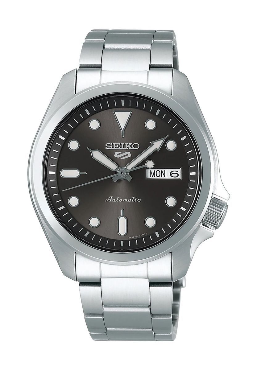 Silberne Automatikuhr aus Edelstahl