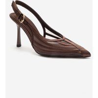 Spitze Slingback-Heels mit Mesh-Textur