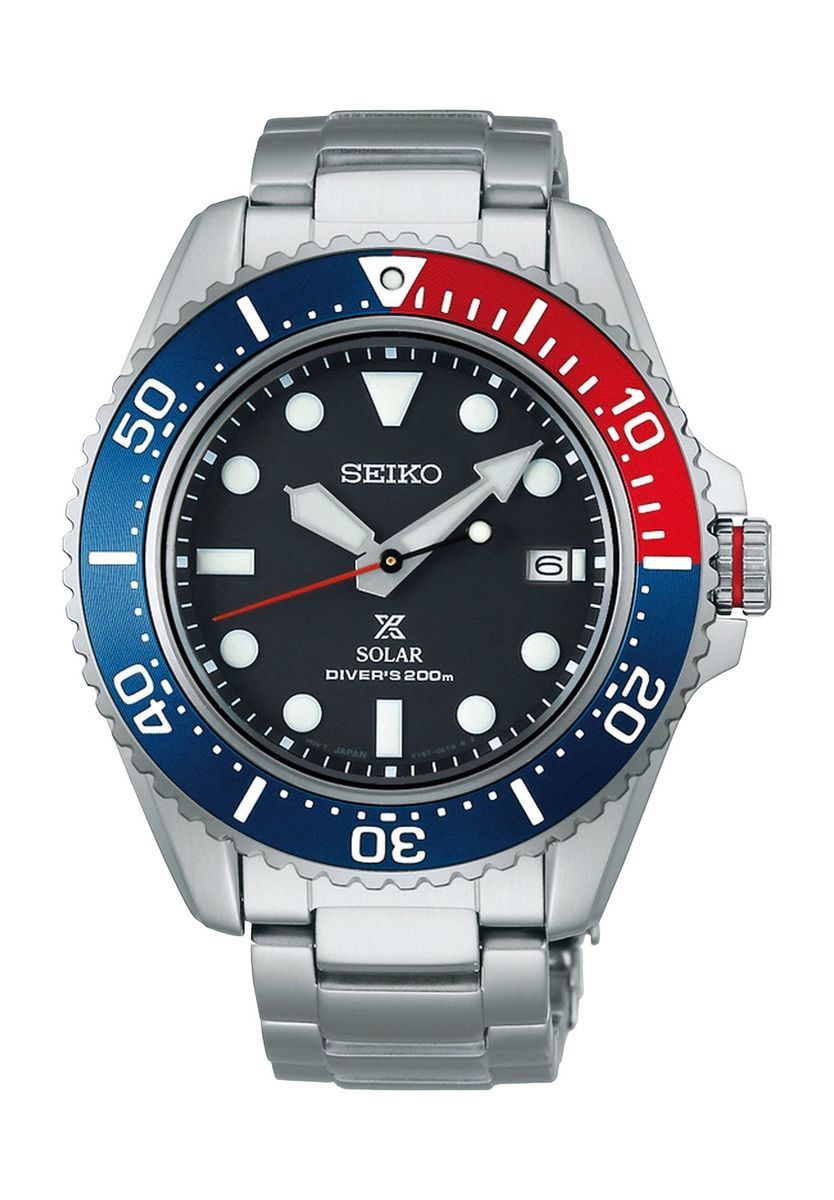 Silberne Edelstahl Solar Taucheruhr