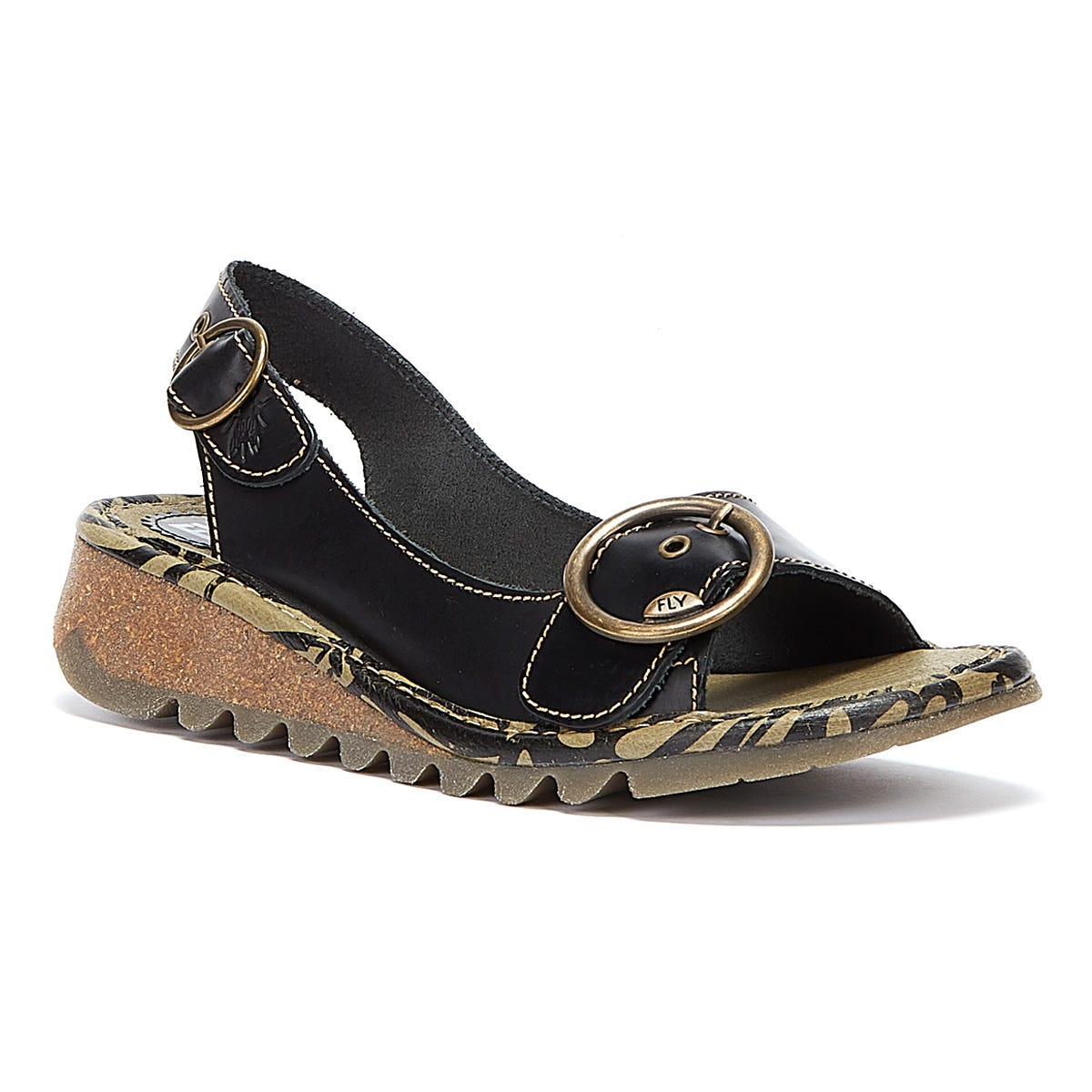 Keil-Slingback mit Bronzeschnallen