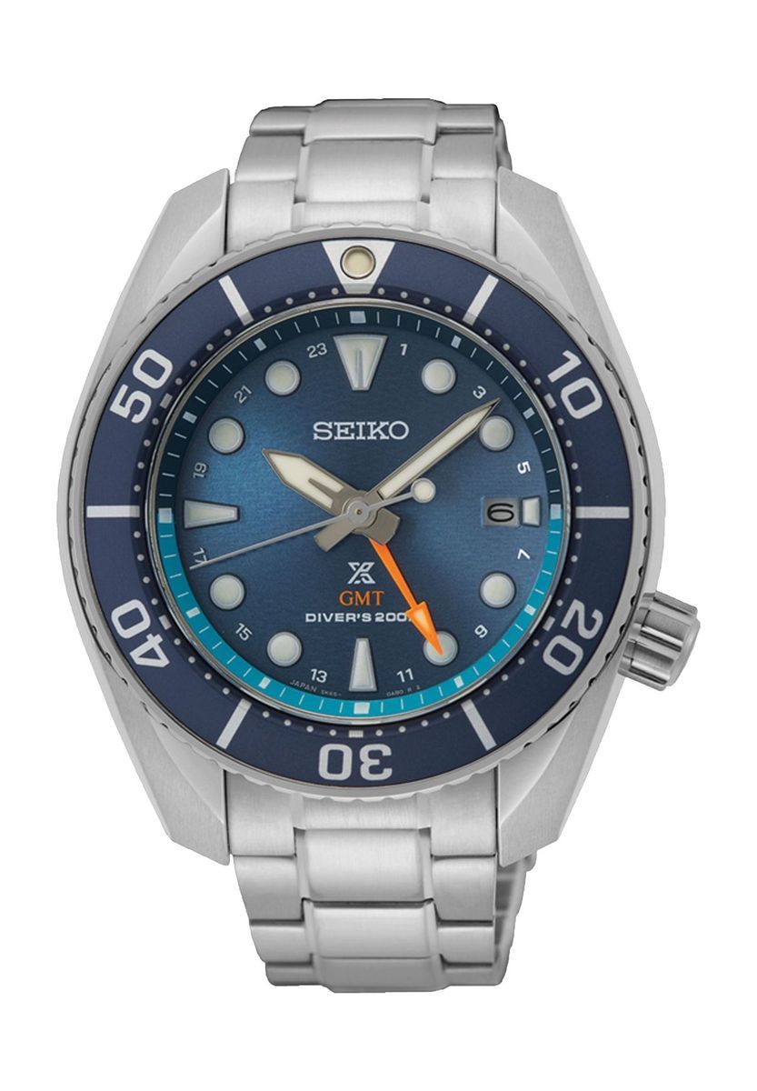 Silberne Edelstahl GMT Taucheruhr