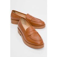 Klassische Plateau Penny-Loafer