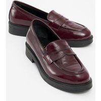 Klassische Plateau Penny Leder Loafer