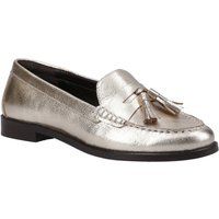 Goldene Metallic-Loafer mit Quasten