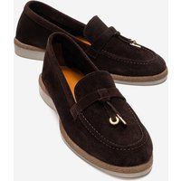Elegante Suede-Loafer mit Anhängern
