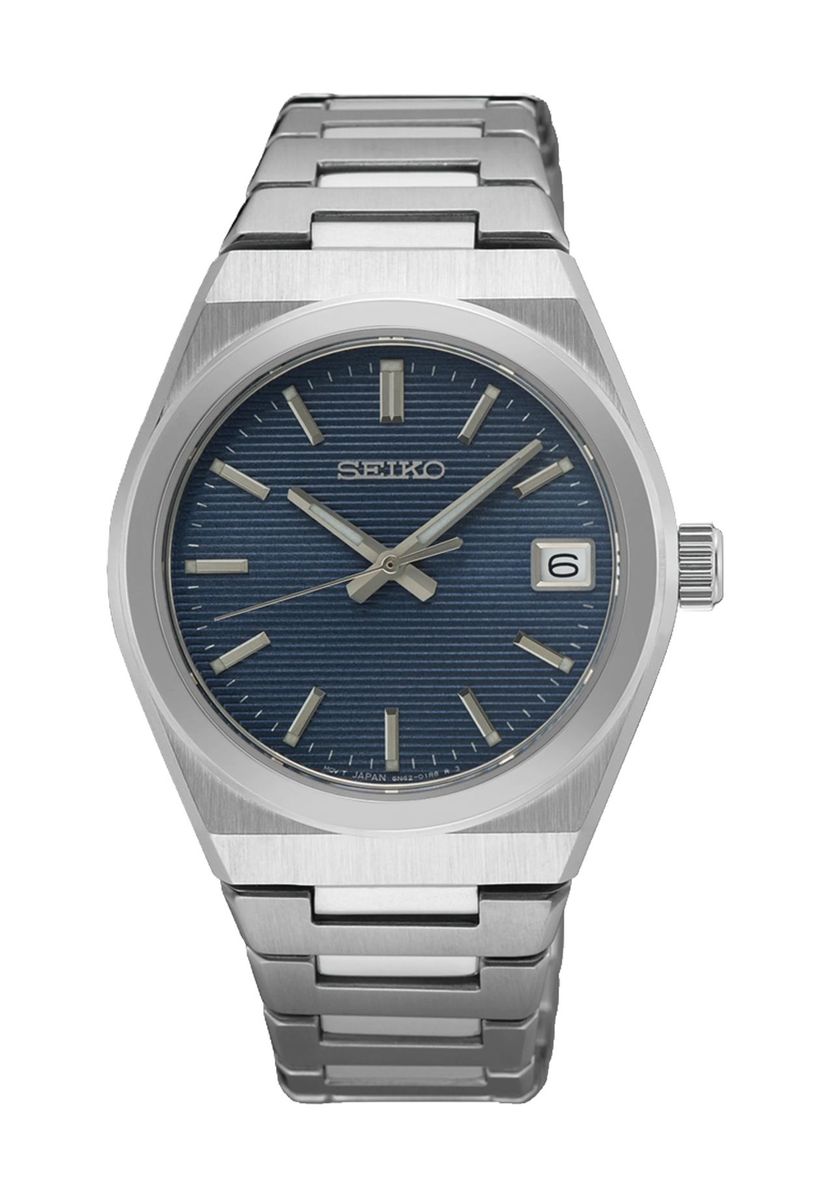 Blaue Edelstahl Armbanduhr