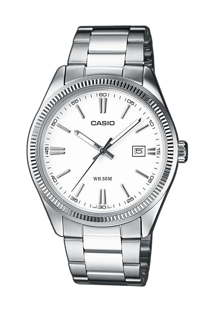 Klassische Quarzuhr aus Edelstahl