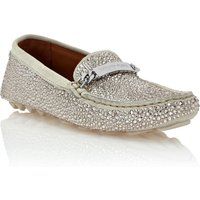 Mit Strass besetzte Wildleder-Driving-Loafer